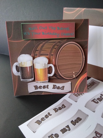Roll Out The Barrel - Tent Card by Lisa Lee