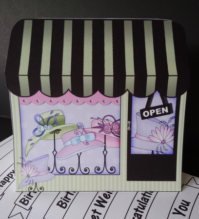 3D Shaped Card Kit - Little Hat Shop  by Lisa Lee
