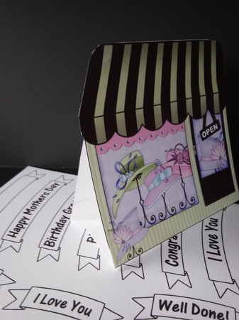 3D Shaped Card Kit - Little Hat Shop  by Lisa Lee