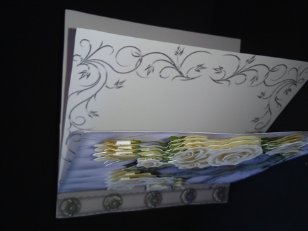 Wedding Album Card - Bells and Roses by Lisa Lee