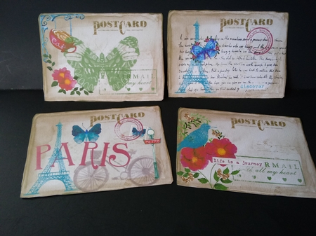 Vintage Style Postcard Toppers by Lisa Lee