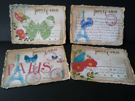 Vintage Style Postcard Toppers by Lisa Lee