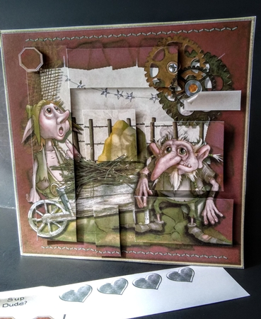Steampunk Sticks & Stones Card Topper by Lisa Lee
