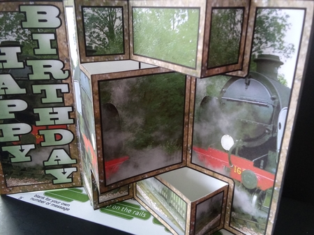 Shutter Surprise Card - Steam Trains by Lisa Lee