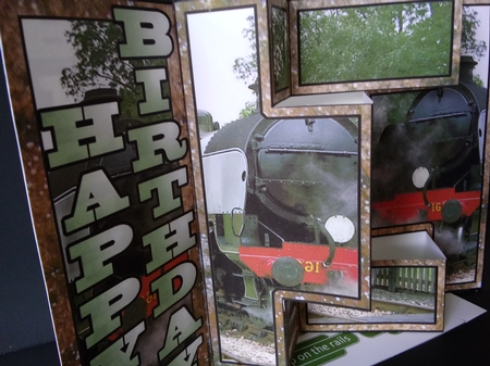 Shutter Surprise Card - Steam Trains by Lisa Lee