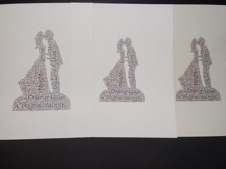 Couple Kissing Wedding Cake Topper Word Art by Lisa Lee