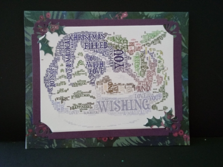 Winter Cabin Scene Christmas Word Art by Lisa Lee