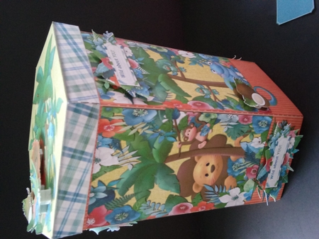 GORGEOUS TALL HEXAGONAL DECOUPAGE BOX - WILD! by Lisa Lee