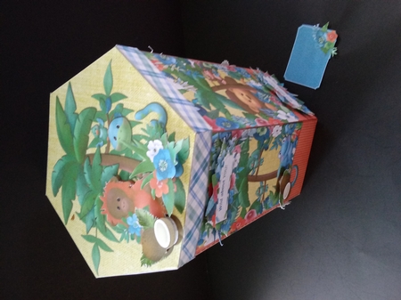 GORGEOUS TALL HEXAGONAL DECOUPAGE BOX - WILD! by Lisa Lee