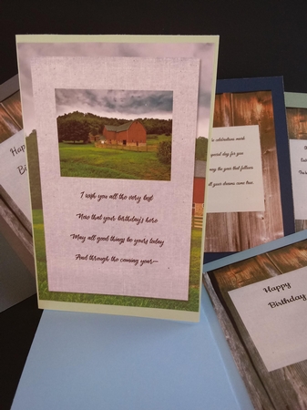 Barns Male Birthday Quick Cards with Sentiments and Inserts by Lisa Lee