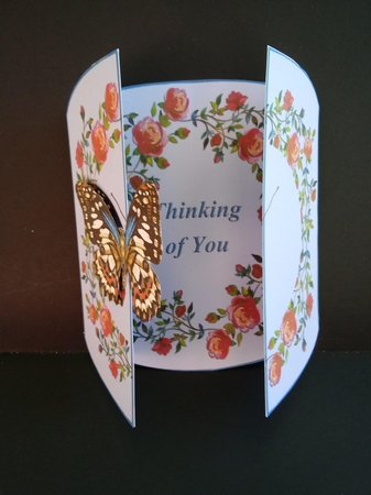 Rambling Roses 3 Panel Gatefold Card Kit - Thinking of You by Lisa Lee