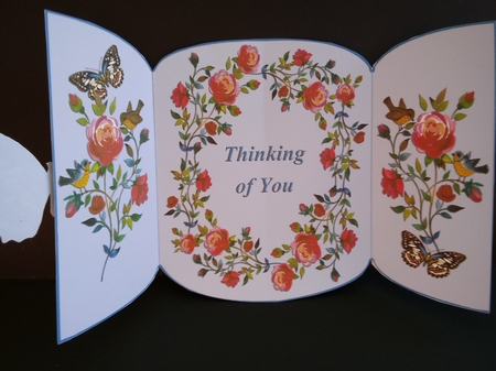 Rambling Roses 3 Panel Gatefold Card Kit - Thinking of You by Lisa Lee