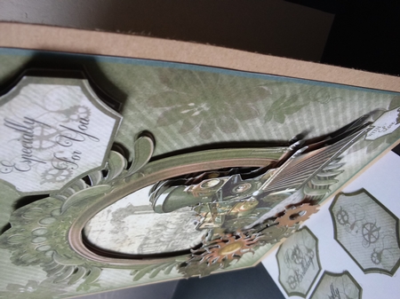 Steampunk Male card Front With Decoupage by Lisa Lee