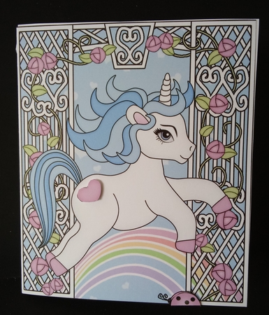 3D Triangle Shadow Box Scene it Card Kit - Cute Little Unicorn Magic by Lisa Lee