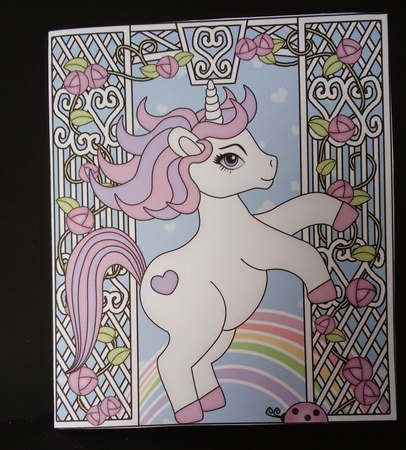 3D Triangle Shadow Box Scene it Card Kit - Cute Little Unicorn Sparkle by Lisa Lee