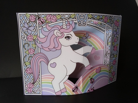 3D Triangle Shadow Box Scene it Card Kit - Cute Little Unicorn Sparkle by Lisa Lee