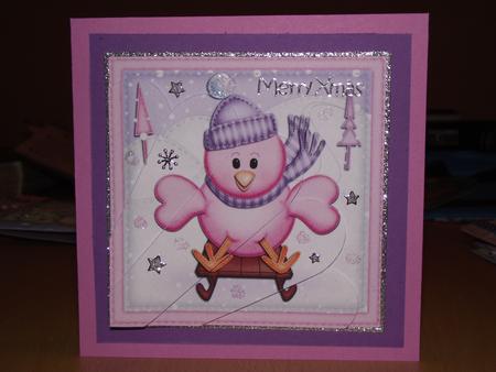 Xmas Little Birdie Fan Pyramage Topper by Lisa Weider