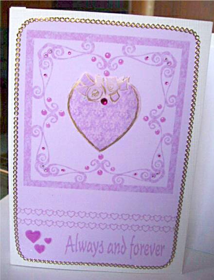 Lilac Wedding Card with Verse by Liz Chapman
