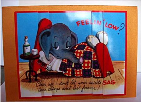 Poor Old Elle Not Feeling Well by Liz Chapman