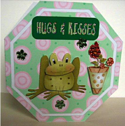 Little Frog Octagon Card by Liz Chapman