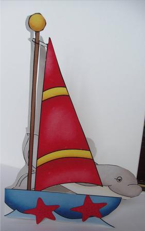 Boat on the Waves Shaped Card by Liz Chapman