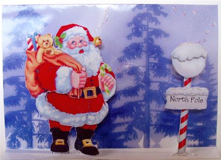 Pop Up Santa Card or Insert by Liz Chapman