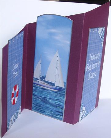 Sailboat Trifold by Liz Chapman