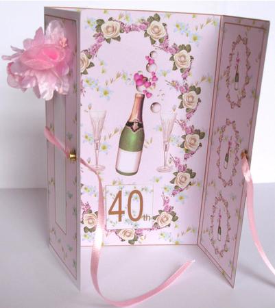 Champagne Gate Fold Card by Liz Chapman