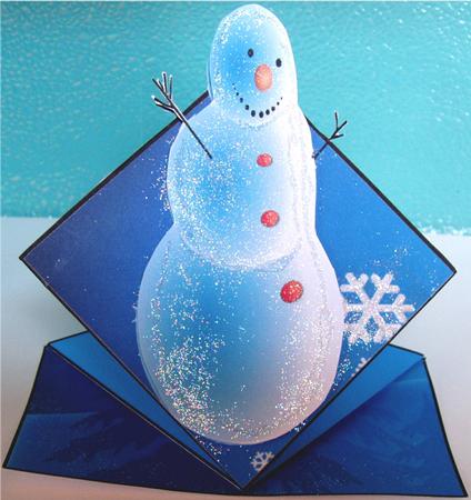 Frosty the Snowman Pop Up Spring Card by Liz Chapman