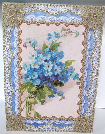 Forget Me Knots Matching Spiral 7x5inch Folded Card by Liz Chapman