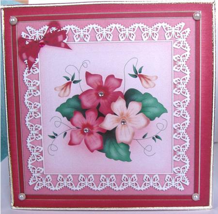 Pretty Viola Cut and Fold Quick Card by Liz Chapman