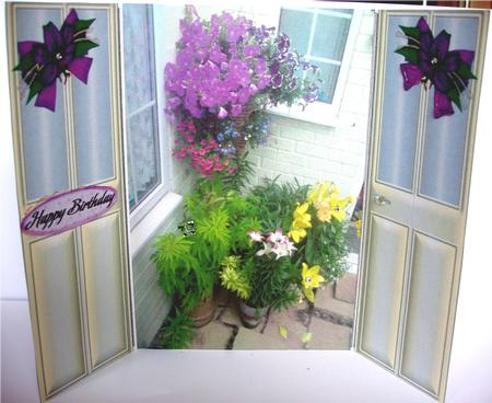 Pretty Pic of a Flowered Garden Gatefold by Liz Chapman