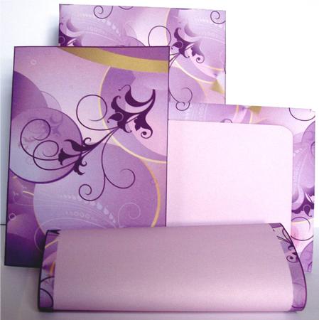 Fancy Purple Floral Stationary Set by Liz Chapman
