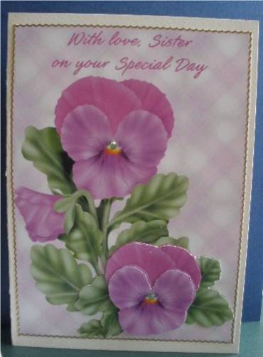 Purple Pansy for Sister by Liz Chapman