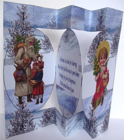 Vintage Christmas Cameo Tri-shutter by Liz Chapman