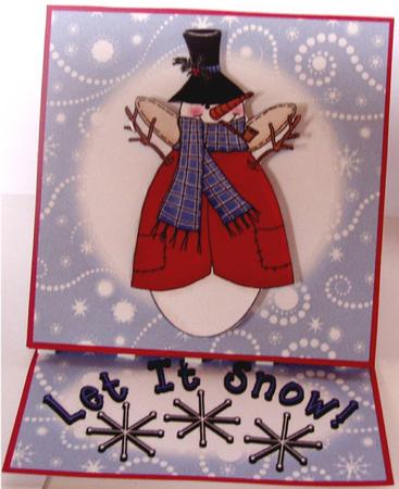 Snow Angel 5 Minute Easel Card by Liz Chapman