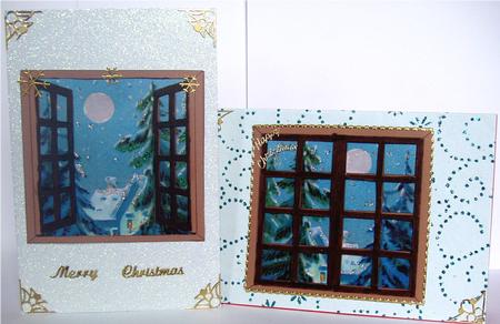 Christmas Window Scene Toppers 10 by Liz Chapman