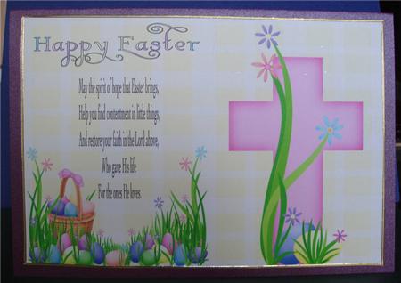 Two Large Easter Poem Toppers by Liz Chapman