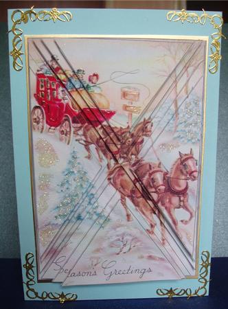 Christmas Carridge Rise Side Step Stacker by Liz Chapman