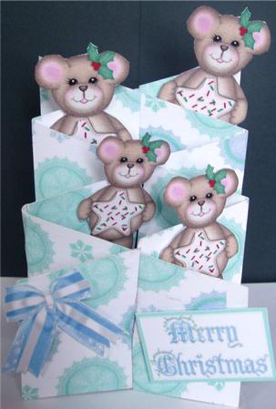 Bear with Star Cookie Cascade Card Kit by Liz Chapman