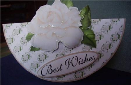 Ivory Rose Wobble Card by Liz Chapman