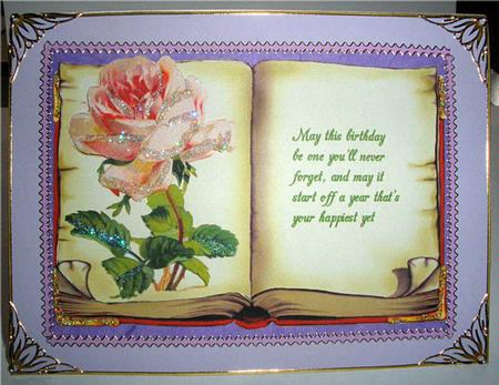 Vintage Birthday Rose by Liz Chapman