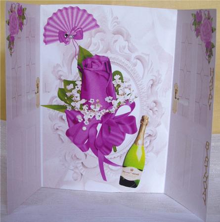 Special Occassion Purple Rose, Gatefold by Liz Chapman