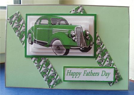 Green Vintage Car by Liz Chapman
