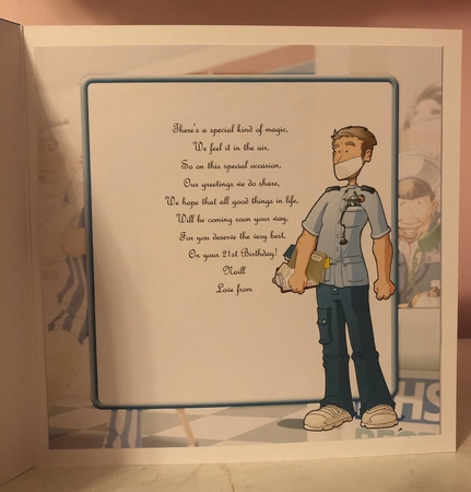 Thank You Male Nurse Dudess 8x8 Quick Card by Liz Kiely