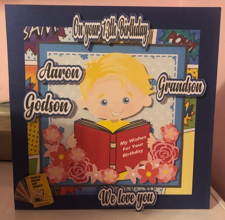 BOY READING BIRTHDAY WISHES 1 by Liz Kiely