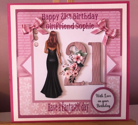 Redhead 21st Birthday (7x7 inch square card kit) by Liz Kiely