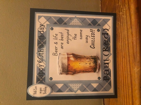 Chill out with a Beer - Inc. 4 Toppers (7x7 inch square card kit) by Liz Kiely