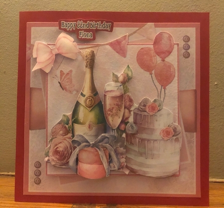 Champagne And Cake Birthday Girl by Liz Kiely