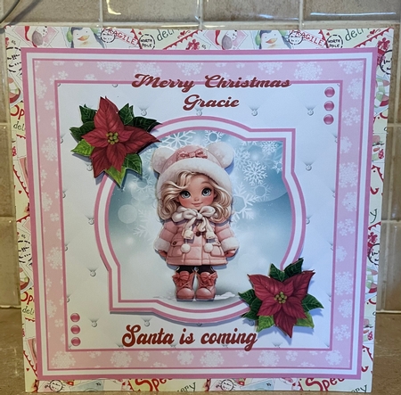 A Little Christmas Girl 8x8 Quick Card #4 by Liz Kiely